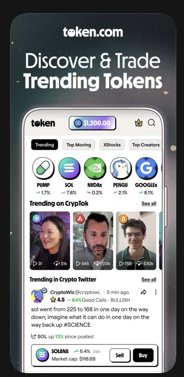 token.com discover and trade trending tokens