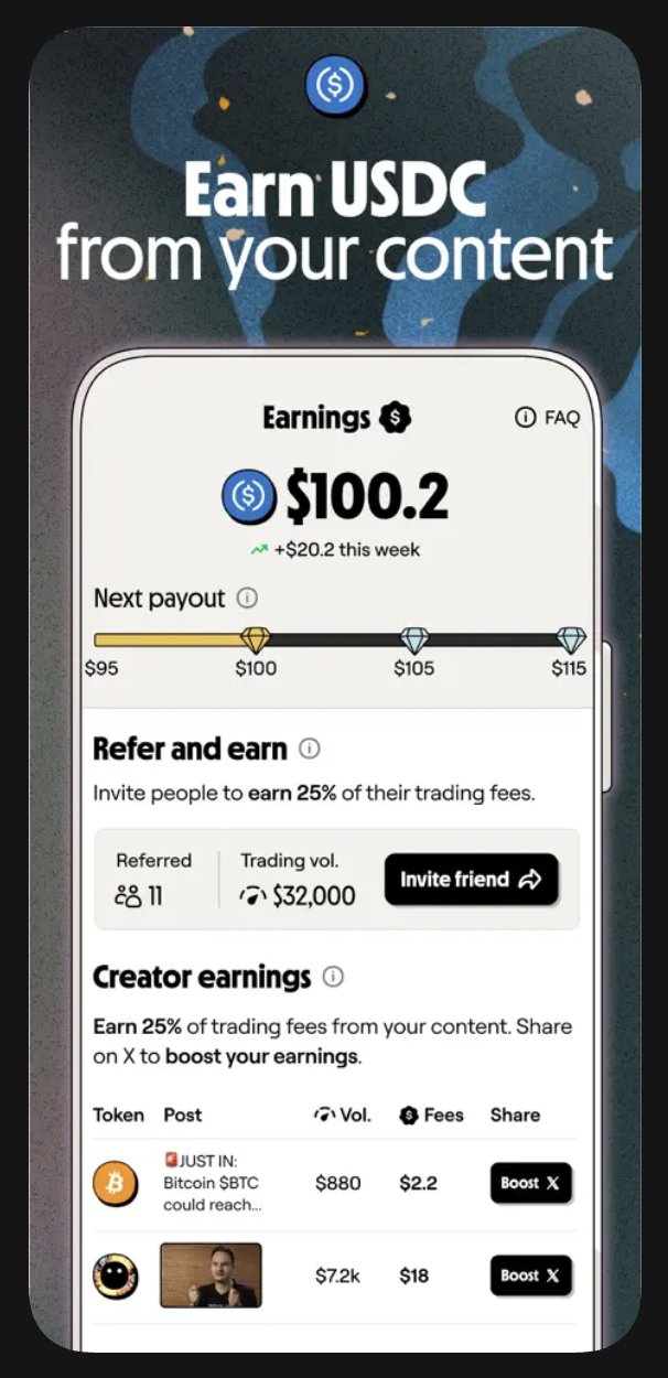token.com creator earnings and referrals